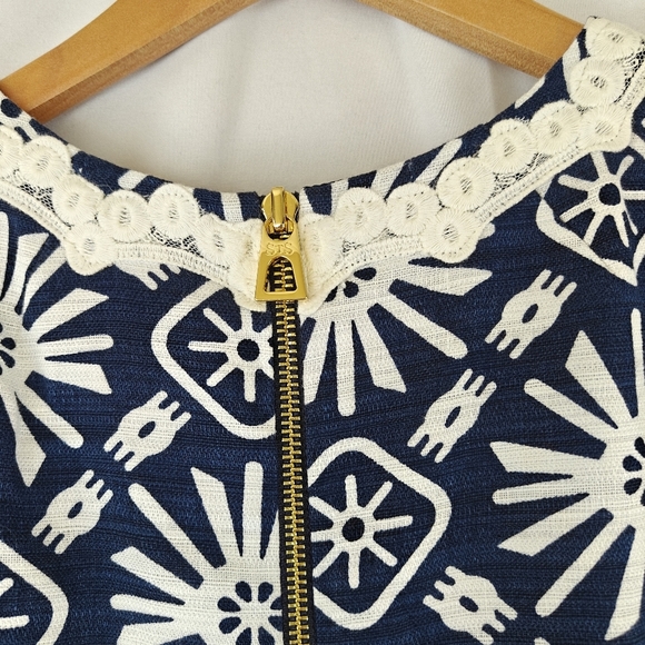 Tuckernuck Sail To Sable NWT Basket Weave Drop Fit & Flare Dress in Navy Sun 4 - Picture 14 of 14